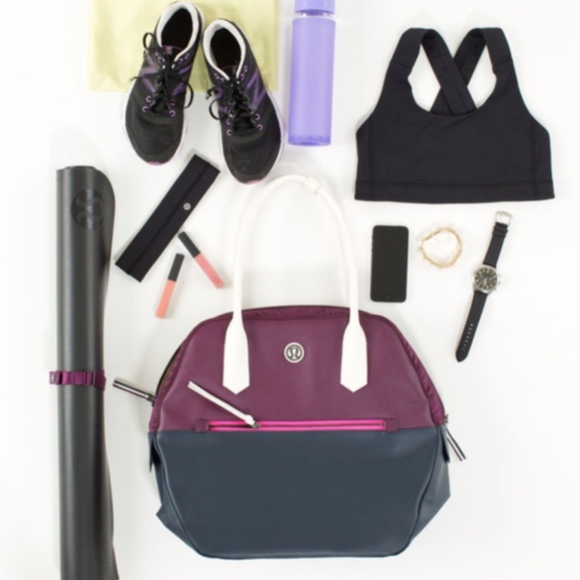 Lululemon Happy Hatha Hour Bag Plum / Inkwell EUC! - Picture 5 of 8